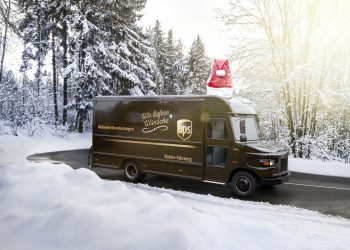 UPS Christmas Truck am 8. Dezember in Bruck an der Leitha